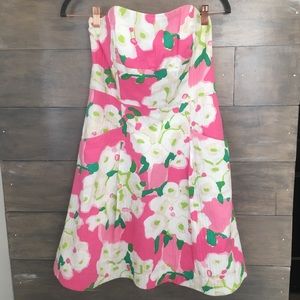 Lilly Pulitzer Floral Strapless Dress